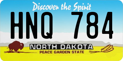 ND license plate HNQ784