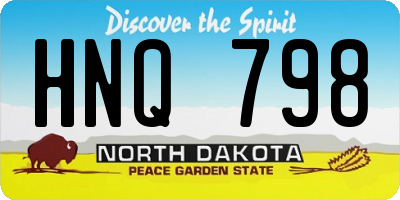 ND license plate HNQ798