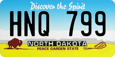 ND license plate HNQ799