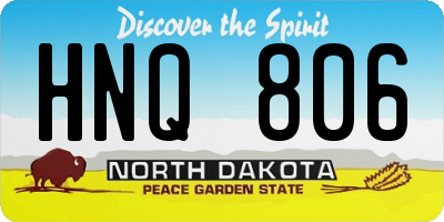 ND license plate HNQ806