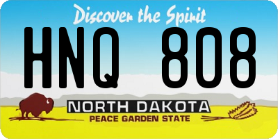 ND license plate HNQ808