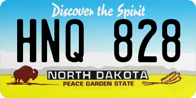 ND license plate HNQ828