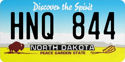 ND license plate HNQ844