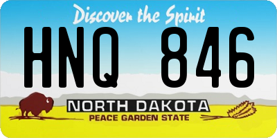 ND license plate HNQ846