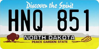 ND license plate HNQ851