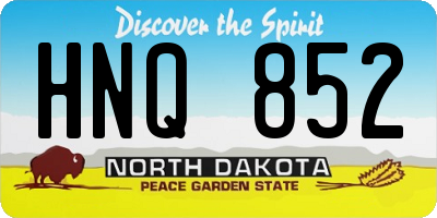 ND license plate HNQ852