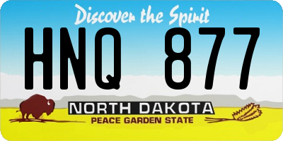 ND license plate HNQ877