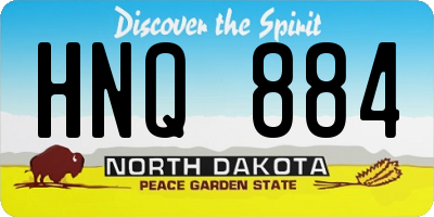 ND license plate HNQ884