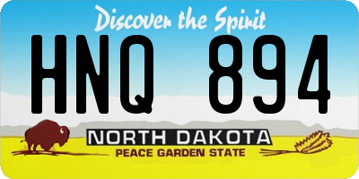 ND license plate HNQ894