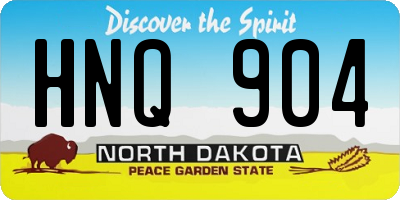 ND license plate HNQ904