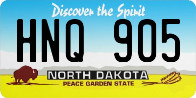 ND license plate HNQ905