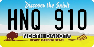 ND license plate HNQ910