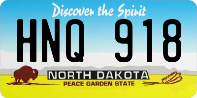 ND license plate HNQ918