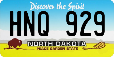 ND license plate HNQ929