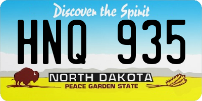ND license plate HNQ935