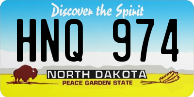 ND license plate HNQ974