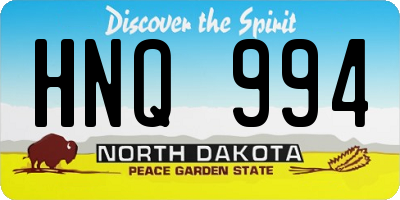 ND license plate HNQ994