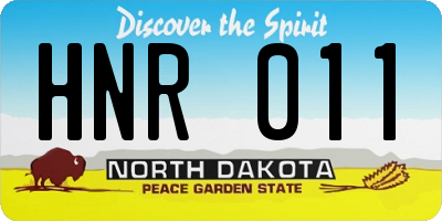 ND license plate HNR011
