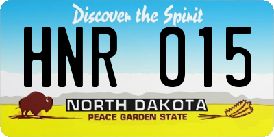 ND license plate HNR015