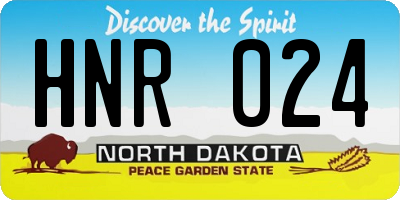 ND license plate HNR024