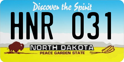 ND license plate HNR031