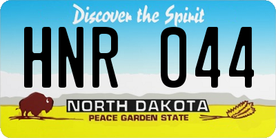 ND license plate HNR044