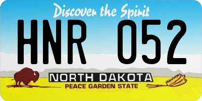 ND license plate HNR052