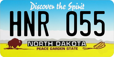 ND license plate HNR055