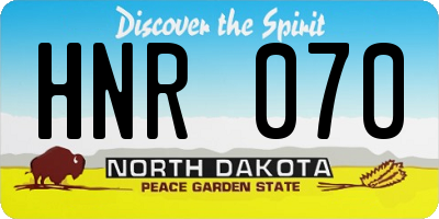ND license plate HNR070