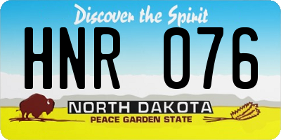 ND license plate HNR076