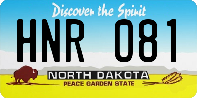 ND license plate HNR081