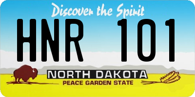 ND license plate HNR101