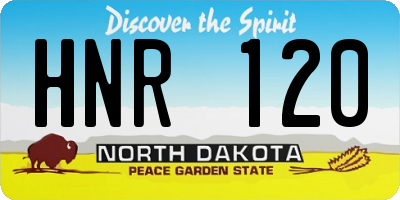 ND license plate HNR120