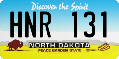 ND license plate HNR131