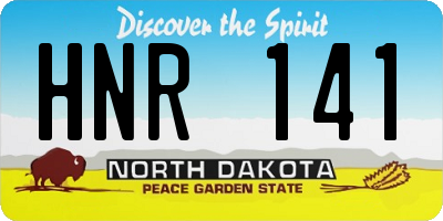 ND license plate HNR141