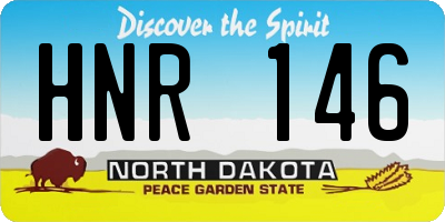 ND license plate HNR146