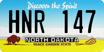 ND license plate HNR147