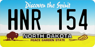 ND license plate HNR154