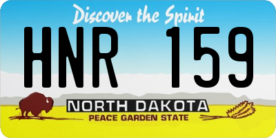 ND license plate HNR159