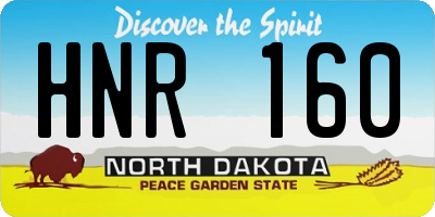 ND license plate HNR160
