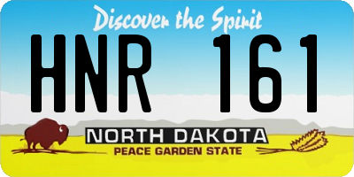 ND license plate HNR161