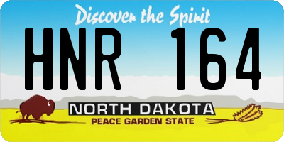 ND license plate HNR164