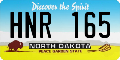 ND license plate HNR165