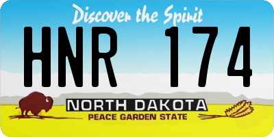 ND license plate HNR174