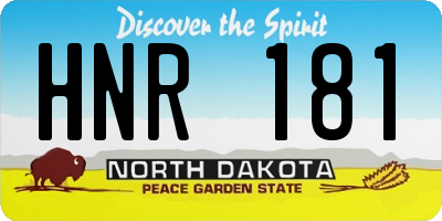 ND license plate HNR181