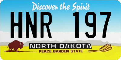 ND license plate HNR197