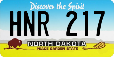 ND license plate HNR217