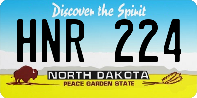 ND license plate HNR224