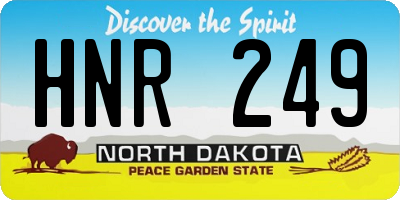 ND license plate HNR249