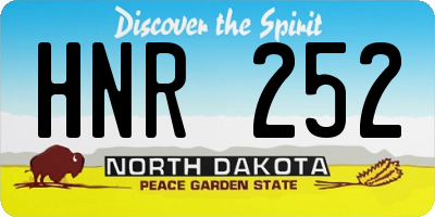 ND license plate HNR252